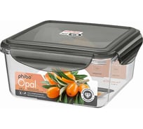 Контейнер для продуктов герметичный Phibo "opal" квадратный 1,15л (черный) 433147213