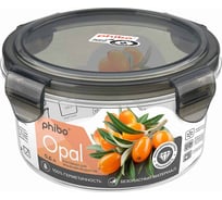 Контейнер для продуктов герметичный Phibo "opal" круглый 0,6л (черный) 433147013 34016803