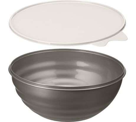 Миска с крышкой Phibo wave 2,8л (металлик/бежевый) 431296842