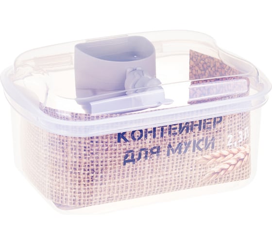 Контейнер для муки IDEA 2,3 л М 1182 Прозрачный