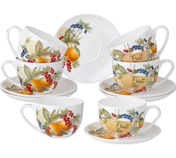 Чайный набор Lefard  fruit basket на 6 пер. 12 пр. 330 мл 104-996