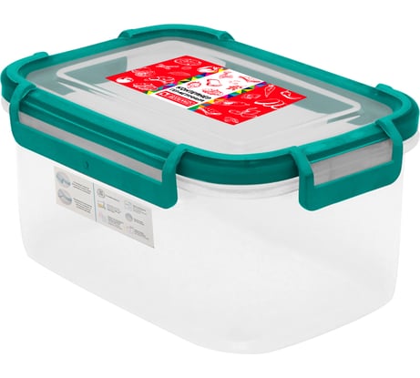 Контейнер герметичный Архимед 0,8 л, с клипсами Р2114