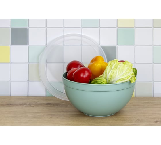 Миска IDEA 4 л, с крышкой, фисташковый, М 1304 Фисташковый