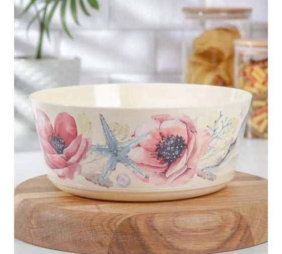 Миска IDEA ДЕКО 3 л, маки, М 1338 маки