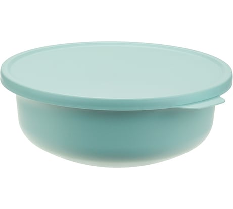 Миска IDEA ТЭСТИ 1,2 л, с крышкой, морская волна, М 1362 Морская волна