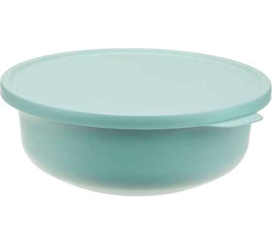 Миска IDEA ТЭСТИ 1,2 л, с крышкой, морская волна, М 1362 Морская волна 1