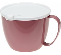 Кружка для супа IDEA 0,7л с крышкой (Ягодный) М 1214 ягодный