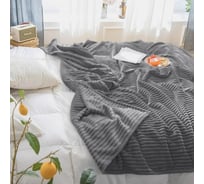 Плед велсофт WENGE 220x200 "Line" Ash 997333