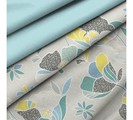 Комплект постельного белья WENGE семейный бязь 50x70 24572-1/24600-31 Сloud flowers A13972