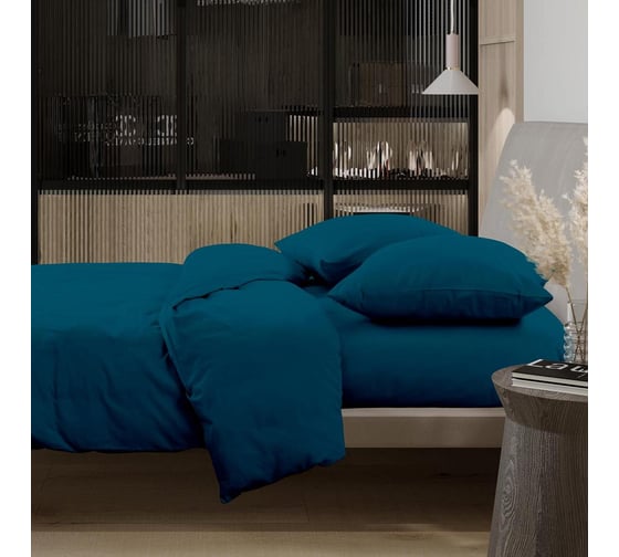 Комплект постельного белья WENGE семейный перкаль Актив 50x70 86161-10 Ocean A02742