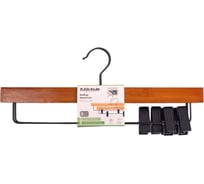 Набор вешалок Attribute BAMBOO SLIM для брюк/юбок черные 35.5 см 3 шт AHB223