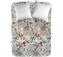 Простыня WENGE перкаль, 220x150 см, 6755-1 Wish board 998317