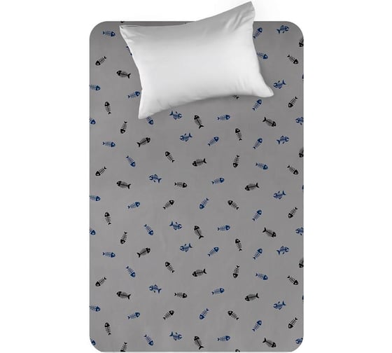 Простыня WENGE перкаль, 214x150 см, Kids 60073-1 Watch out,sharks 894762 1