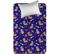 Простыня WENGE перкаль, 214x150 см, Kids 60097-1 Astronaut cat 894767