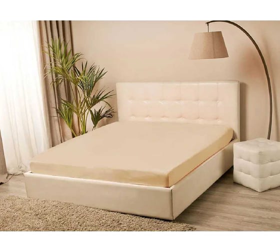 Простыня EDELSON TENCEL 180x200x30cм, арт. EPT-180 пудра 1