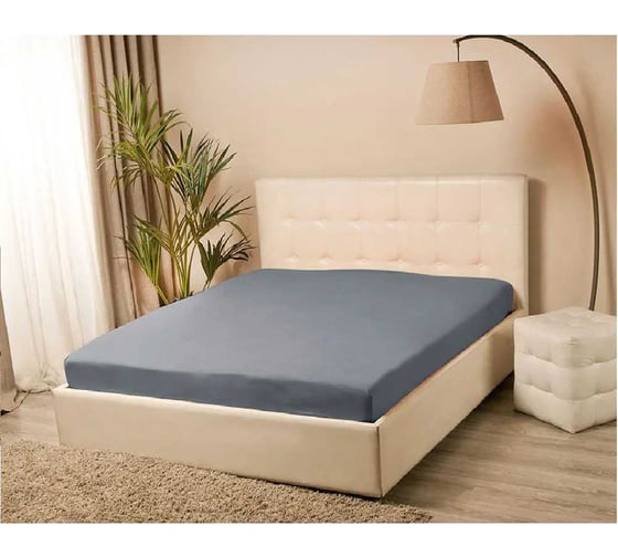 Простыня EDELSON TENCEL 90x200x30cм, арт. EPT-090 графит