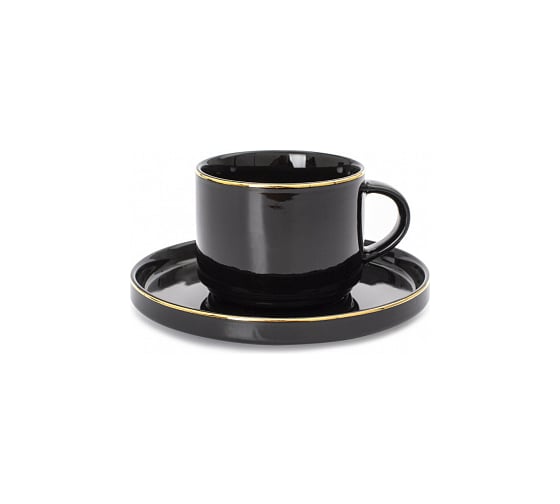Чайная пара DOMENIK BLACK GOLD 200 мл DM3015 1