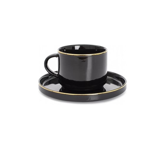 Чайная пара DOMENIK BLACK GOLD 200 мл DM3015