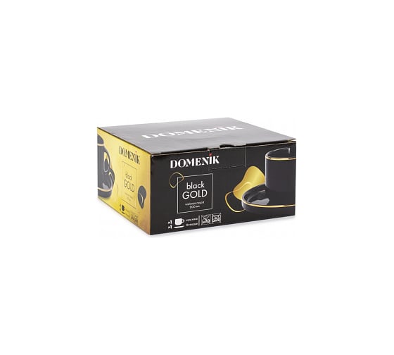 Чайная пара DOMENIK BLACK GOLD 200 мл DM3015