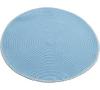 Сервировочная салфетка DOMENIK SKYBEAD с бусинами, голубая DMP05