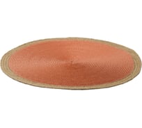 Сервировочная салфетка DOMENIK CORAL JUTE плетеная с джутом, оранжевая DMP04