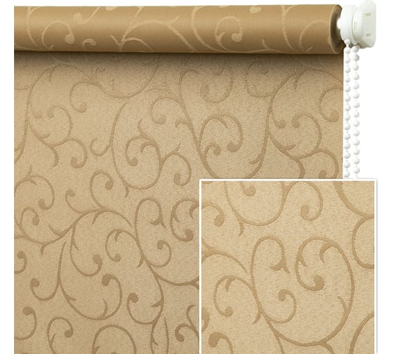 Рулонная штора Алком-М Вензель коричневый (180х175) RS-016017 1