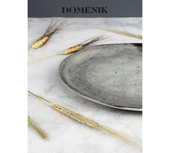 Обеденная тарелка DOMENIK STONE серый, 26 см DMD041
