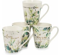 Набор кружек DOMENIK GREEN LEAFS 4 шт., 300 мл DMS005