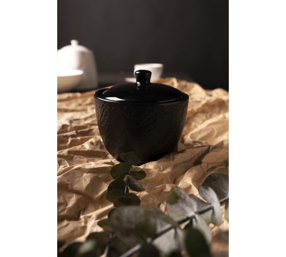 Сахарница BILLIBARRI Wild Slate фарфор, 270 мл, черный 806516594968