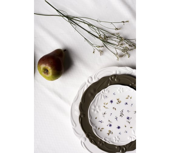 Тарелка BILLIBARRI Royal Bine цветочный принт, фарфор, 26 см 806914045862