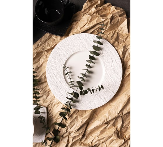 Тарелка BILLIBARRI Wild Slate фарфор, 28 см, белый 806194635050
