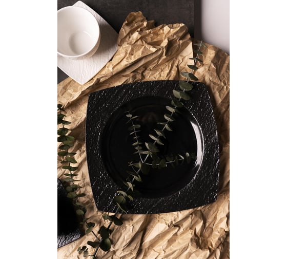 Тарелка BILLIBARRI Wild Slate фарфор, 27 см, черный 806392524158