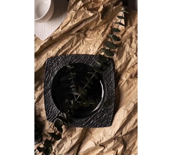Тарелка BILLIBARRI Wild Slate фарфор, 21 см, черный 806872235023