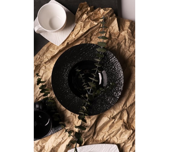 Тарелка для пасты BILLIBARRI Wild Slate фарфор, 25 см, черный 806345361784