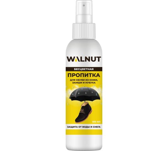 Пропитка для обуви WALNUT прозрачная, 100 мл WLN0346 1