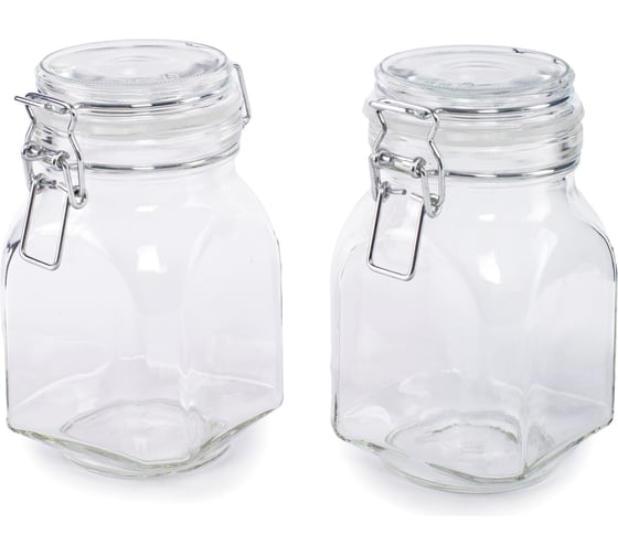 Набор банок Attribute 2 шт., 0.8 л, с бугельным замком JAR080-2