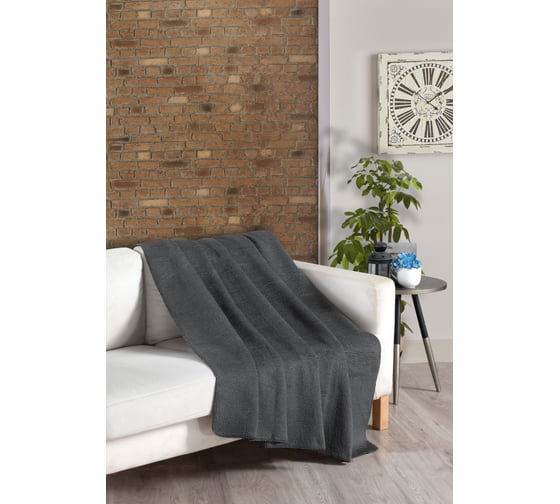 Плед Arya Home Arya Softy хлопок, 200x220 см, Темно-серый 8680943232137