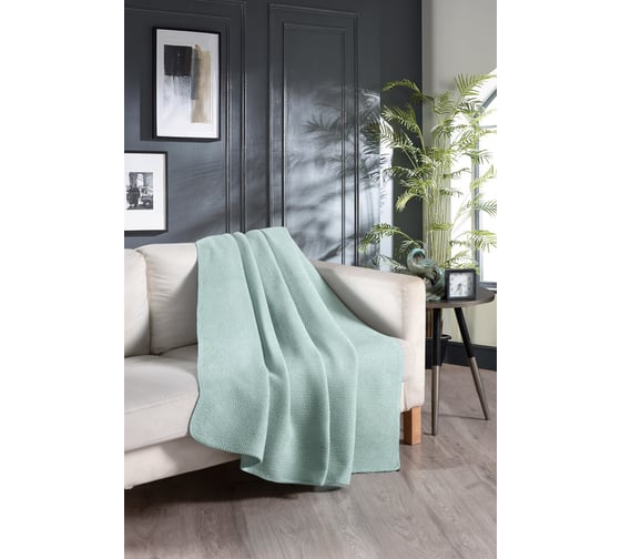 Плед Arya Home Arya Softy хлопок, 200x220 см, Мятный 8680943232151