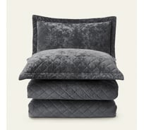 Покрывало Arya Home Arya Valentine 250x260 см, бархатное, с сумкой, Темно-серый 8680943228659