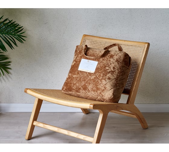 Покрывало Arya Home Arya Valentine 180x240 см, бархатное, с сумкой, Коричневый 8680943228628