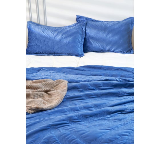 Покрывало Arya Home Arya Lady с вышивкой, 180x240 см, Индиго 8680943235312