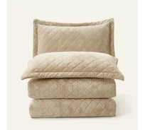 Покрывало Arya Home Arya Valentine 250x260 см, бархатное, с сумкой, Бежевый 8680943228598