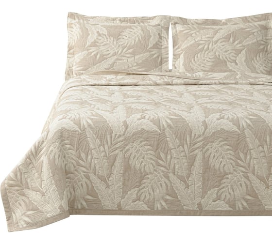 Покрывало Arya Home Arya Tropic жаккард, 250x260 см, Бежевый 8680943102805