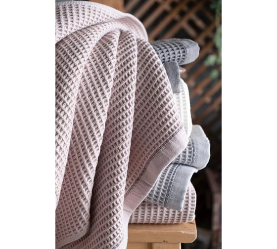 Полотенце вафельное Arya Home Arya Rob 70x140, Светло-розовый 8680943225832