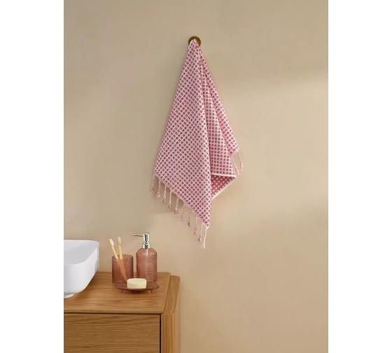 Полотенце Arya Home Arya Rever 50x90 см, Красный, белый 8680943234100
