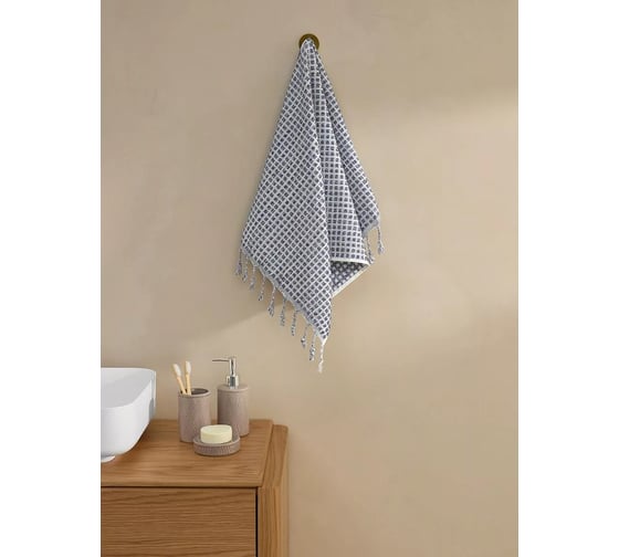 Полотенце Arya Home Arya Rever 70x140 см, Темно-синий, белый 8680943234131