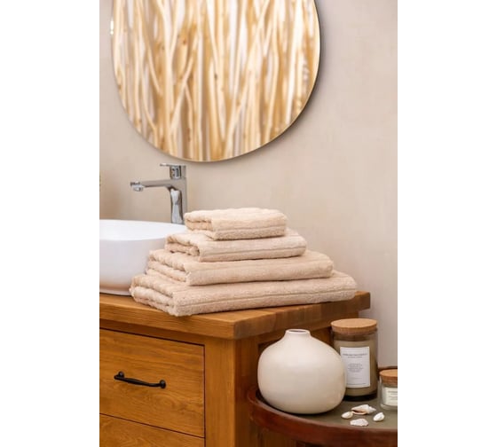 Полотенце Arya Home Arya Defna бамбук, 70x140 см, Бежевый 8680943224491
