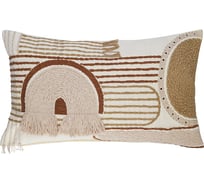 Чехол на подушку декоративный Tkano Beige geometry из коллекции Ethnic, 35x60 см TK24-CC0003