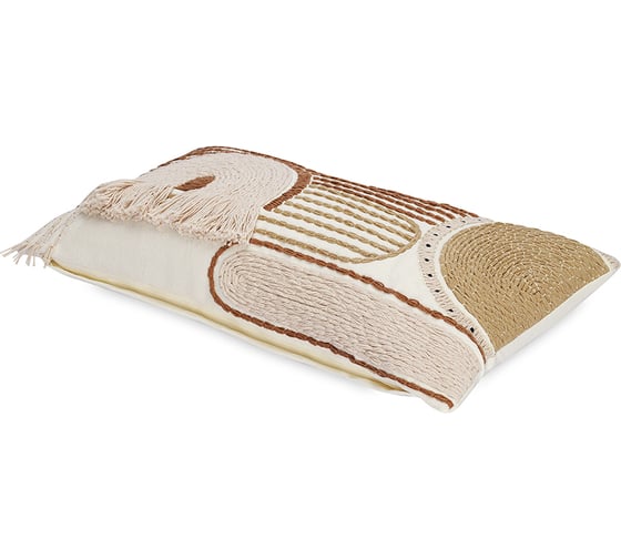 Чехол на подушку декоративный Tkano Beige geometry из коллекции Ethnic, 35x60 см TK24-CC0003