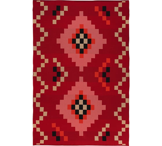 Плед Tkano из хлопка по мотивам башкирских орнаментов из коллекции Cultural Heritage, 130x180 см TK23-TH0010